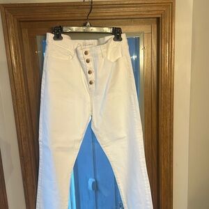 Loft High Waist Skinny button up Jeans